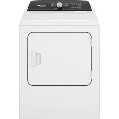 Whirlpool 29 in. 7.0 cu. ft. Electric Dryer with Moisture Sensing Dryer & Steam Cycle - White | WED5050LW