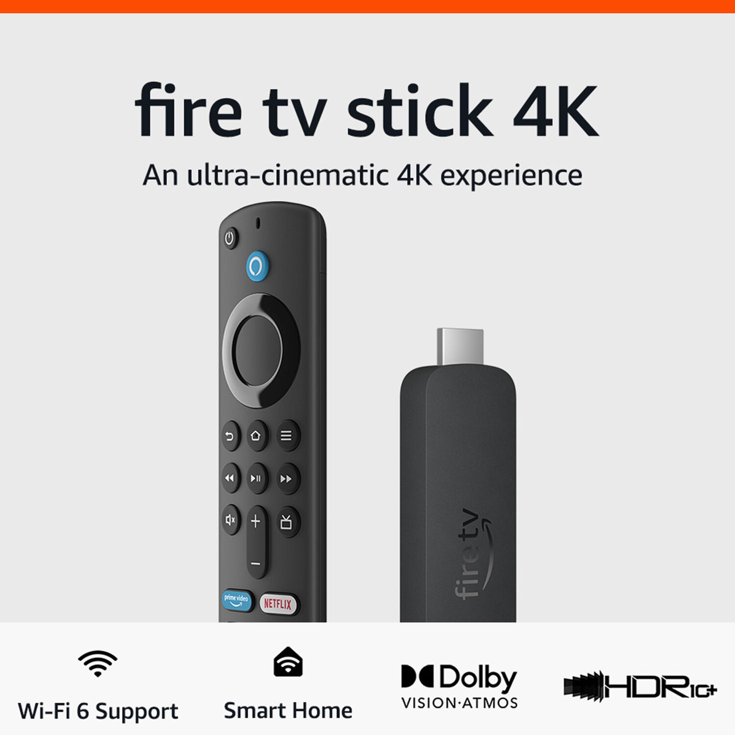 Amazon Fire TV Stick 4k Streaming Device, Wifi 6, (Includes TV 