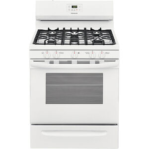 Frigidaire 30 in. 5.0 cu. ft. Oven Freestanding Gas Range with 5 Sealed Burners - White, White, hires