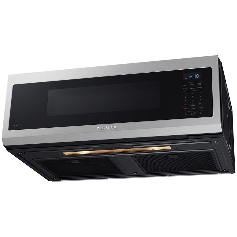 Samsung 30 in. 1.1 cu. ft. Low Profile Smart Over-the-Range Microwave with 400 CFM - Stainless Steel, Stainless Steel, hires