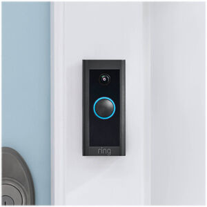 Ring - Wi-Fi Video Doorbell - Wired - Black | P.C. Richard & Son