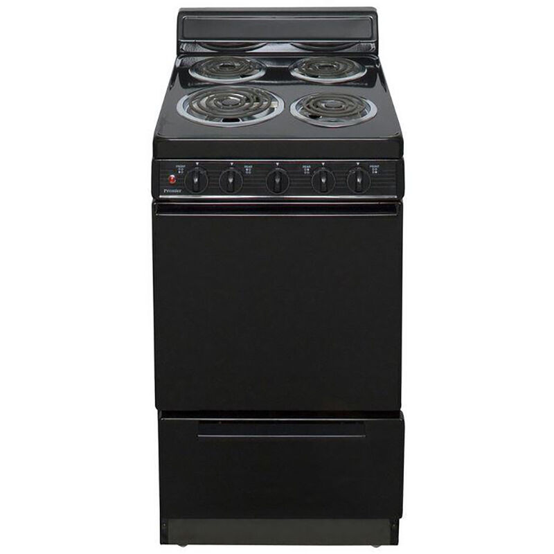 Premier 20-in 4 Elements 2.4-cu ft Freestanding Electric Range (Stainless  Steel) in the Single Oven Electric Ranges department at