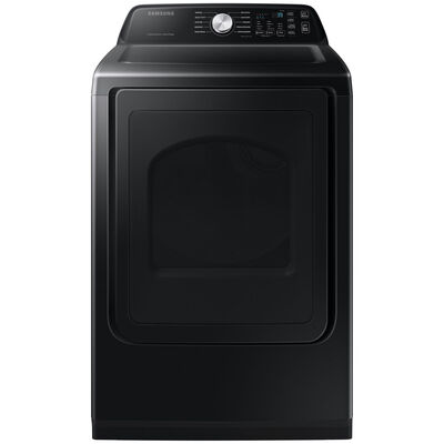 Samsung 27 in. 7.4 cu. ft. Smart Electric Dryer with Sanitize Cycle & Sensor Dry - Brushed Black | DVE47CG3500V