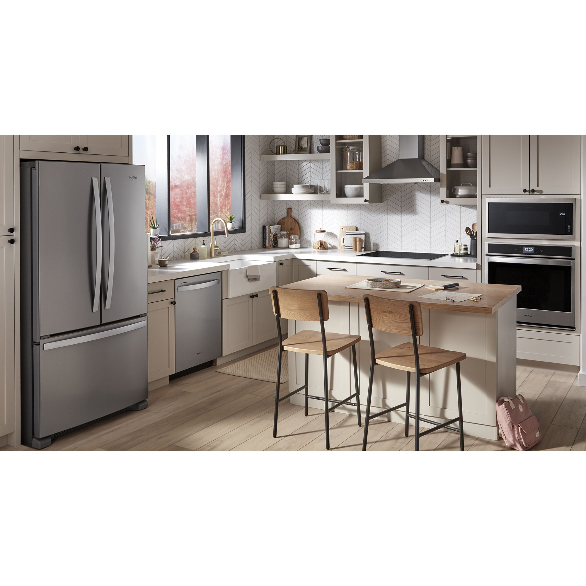 Whirlpool 36 in. 25.2 cu. ft. French Door Refrigerator with Internal Water  Dispenser - Fingerprint Resistant Stainless