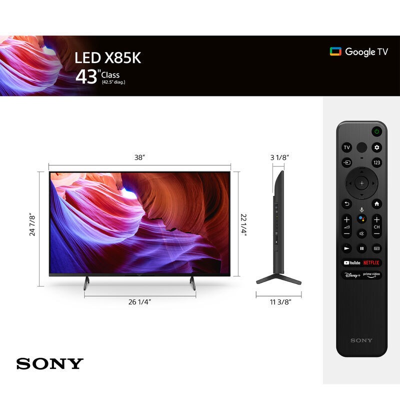 Sony - 43inch Class X85K Series LED 4K UHD Smart Google TV