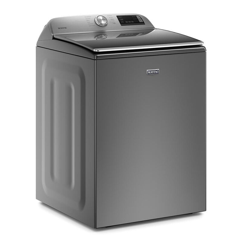 Maytag 27 in. 4.7 cu. ft. Smart Top Load Washer with Extra Power Button -  Metallic Silver