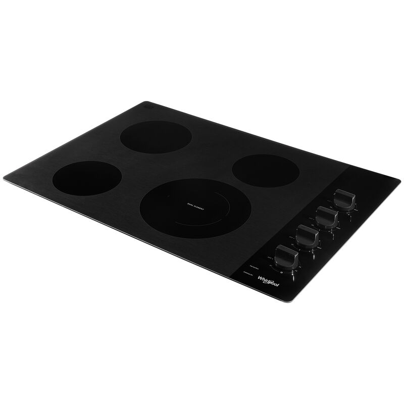 Whirlpool 30-in 4 Burners Coil Black Electric Cooktop in the Electric  Cooktops department at