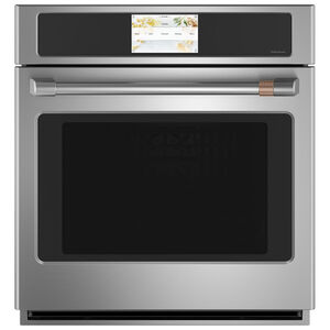 Cafe Professional Series 27" 4.3 Cu. Ft. Electric Smart Wall Oven with True European Convection & Self Clean - Stainless Steel, , hires