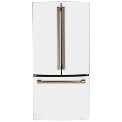 Cafe 33 in. 18.6 cu. ft. Counter Depth French Door Refrigerator with Internal Water Dispenser - Matte White | CWE19SP4NW2