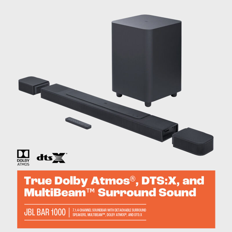 JBL - BAR 1000 7.1.4ch Dolby Atmos Soundbar with Wireless 