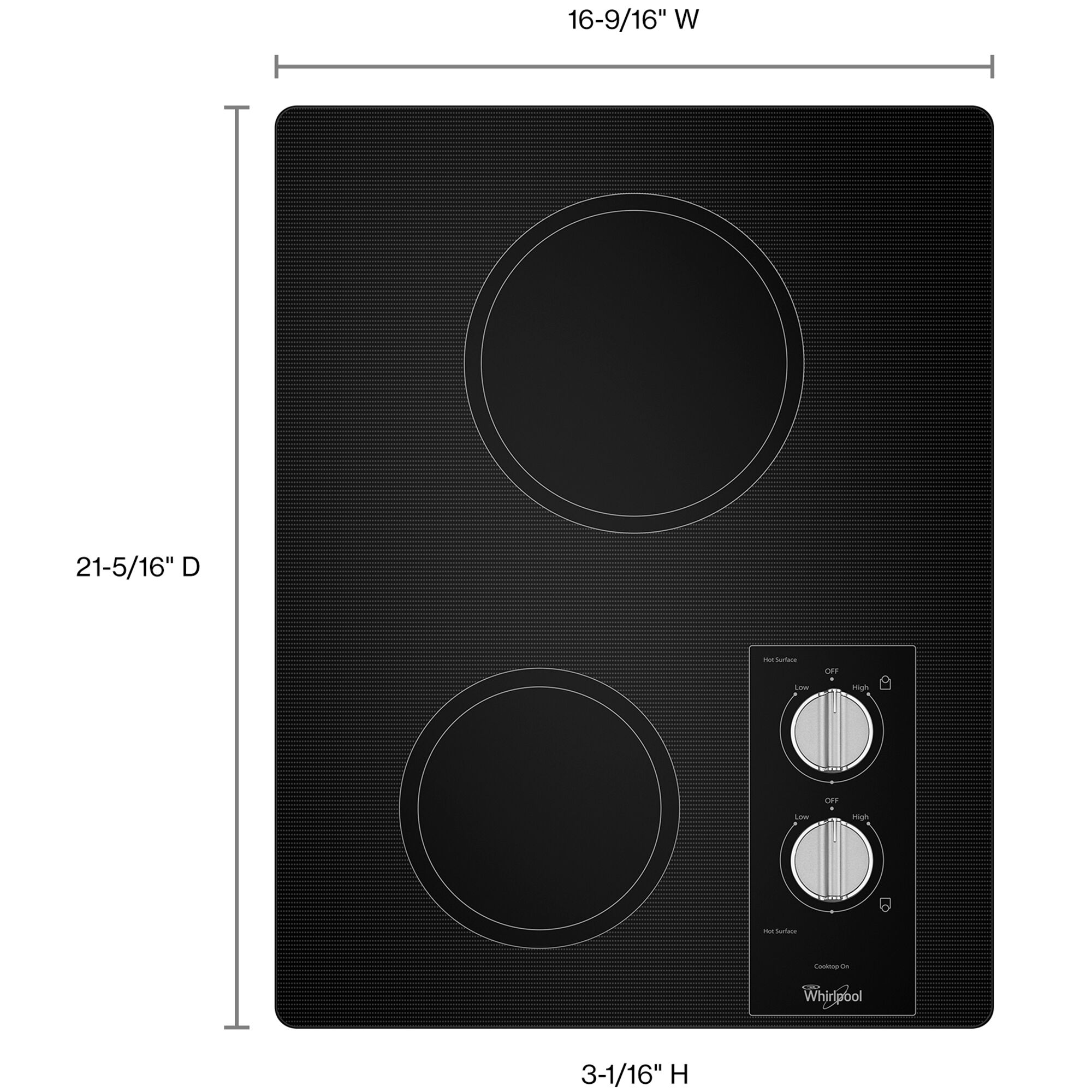 Whirlpool 5 deals burner electric cooktop