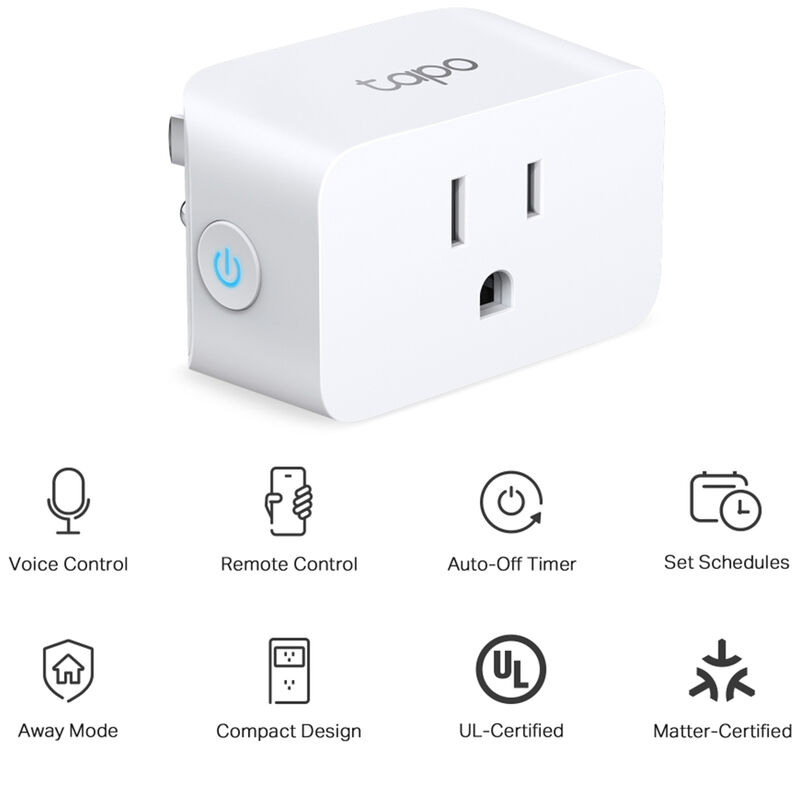 TP-Link Tapo Smart Wi-Fi Plug Mini with Matter White TP15 - Best Buy