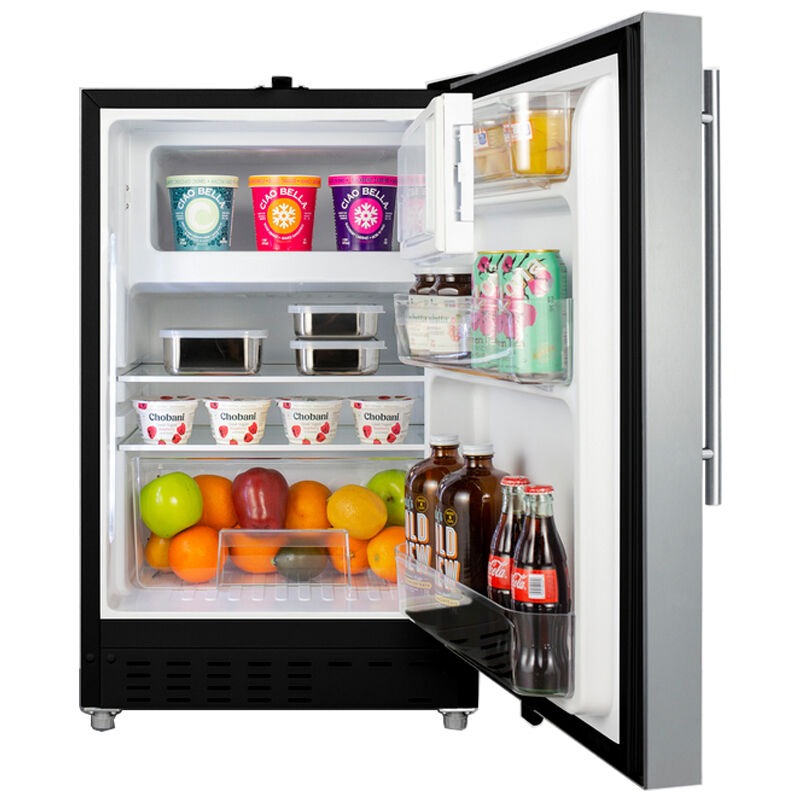 New 2.7 Cu Ft Mini Fridge Refrigerator Small Compact Freezer Stainless