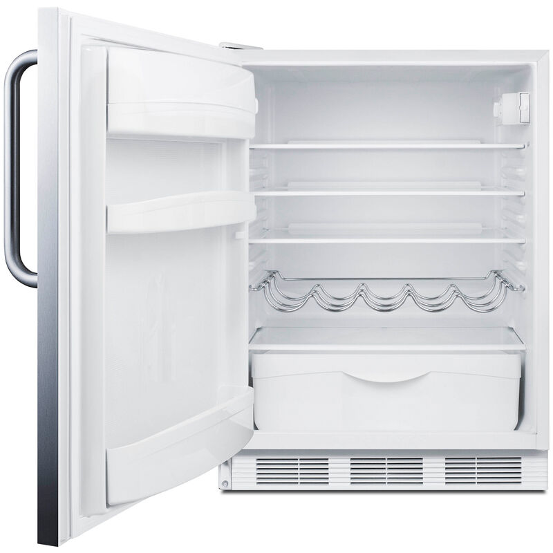 Summit 24 in. 5.5 cu. ft. Undercounter Refrigerator - Stainless Steel, , hires