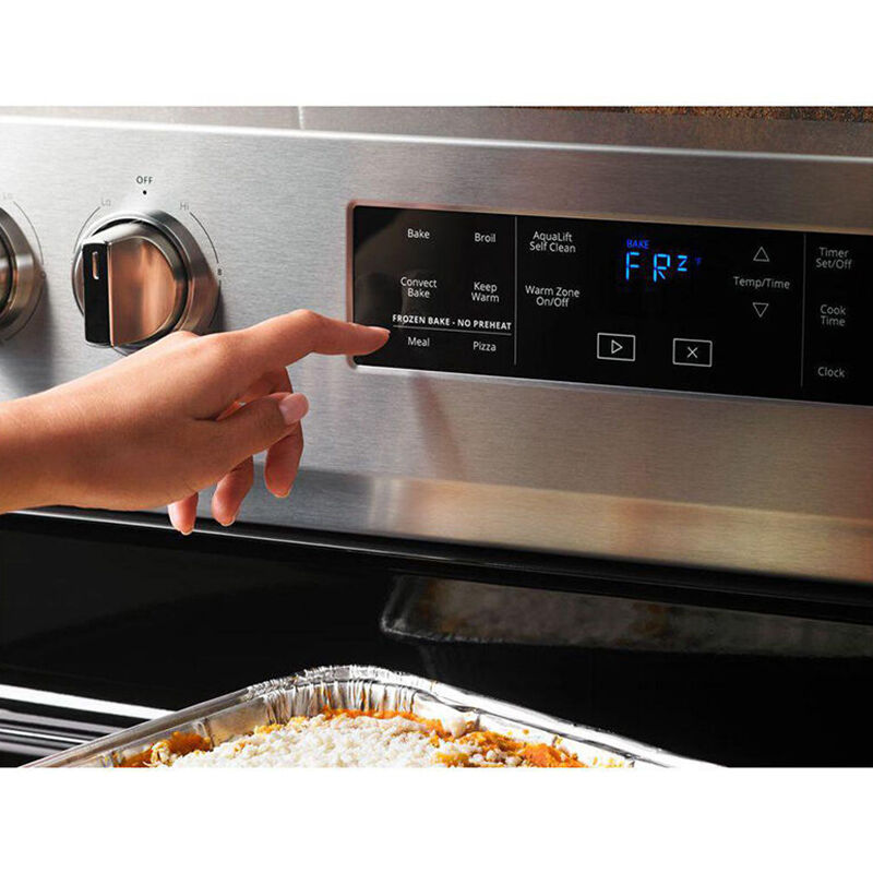 30 in. 5-Element Electric Range with Bake, Convection, Broil and Steam  Clean in Stainless Steel