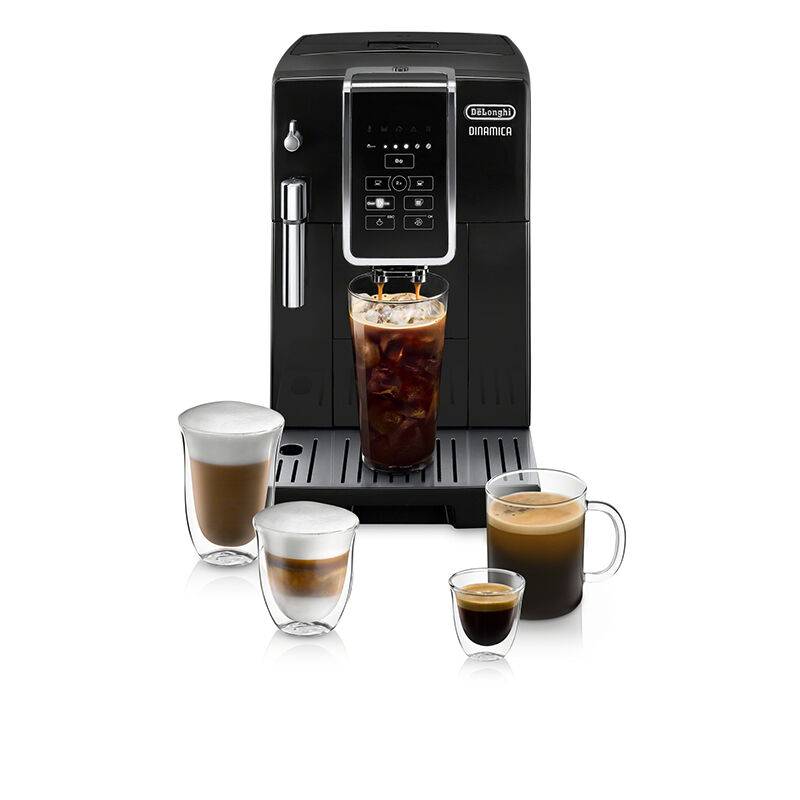  De'Longhi Dinamica Espresso Machine, Black - Automatic  Bean-to-Cup Brewing, Built-In Steel Burr Grinder & Manual Frother -  One-Touch Hot & Iced Coffee - Easy Cleanup: Home & Kitchen