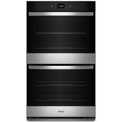 Whirlpool 27 in. 8.6 cu. ft. Electric Smart Double Wall Oven with Standard Convection & Self Clean - Fingerprint Resistant Stainless Steel | WOED5027LZ