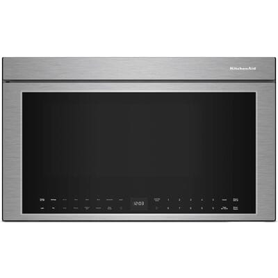 KitchenAid 30 in. 1.1 cu. ft. Over-the-Range Smart Microwave with 10 Power Levels, 400 CFM & Sensor Cooking Controls - Stainless Steel | KMMF530PPS