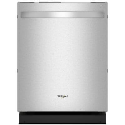 Whirlpool 24 in. Built-In Dishwasher with Top Control, 44 dBA Sound Level, 14 Place Settings, 5 Wash Cycles & Sanitize Cycle - Stainless Steel | WDT550SAPZ