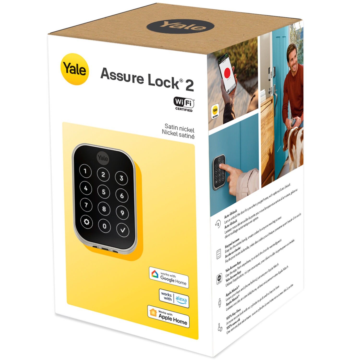 Yale - Assure Lock 2, Key-Free Touchscreen Lock with Wi-Fi - Satin