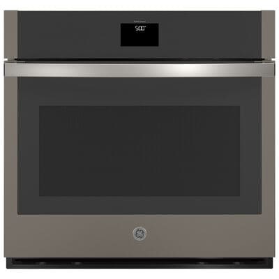 GE 30 in. 5.0 cu. ft. Electric Smart Wall Oven with True European Convection & Self Clean - Fingerprint Resistant Slate | JTS5000EVES