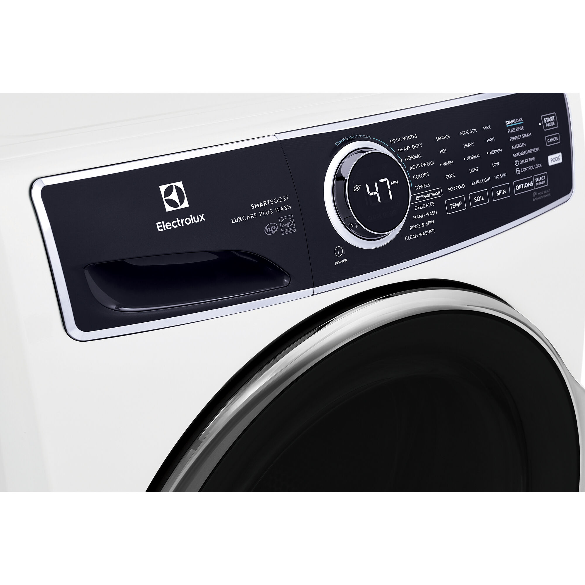 Electrolux 27 in. 4.5 cu. ft. Stackable Front Load Washer with Perfect  Steam, LuxCare Plus Wash System & SmartBoost -White