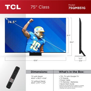 TCL - 75" Class Q-Series QLED Mini-LED 4K UHD Smart Google TV, , hires