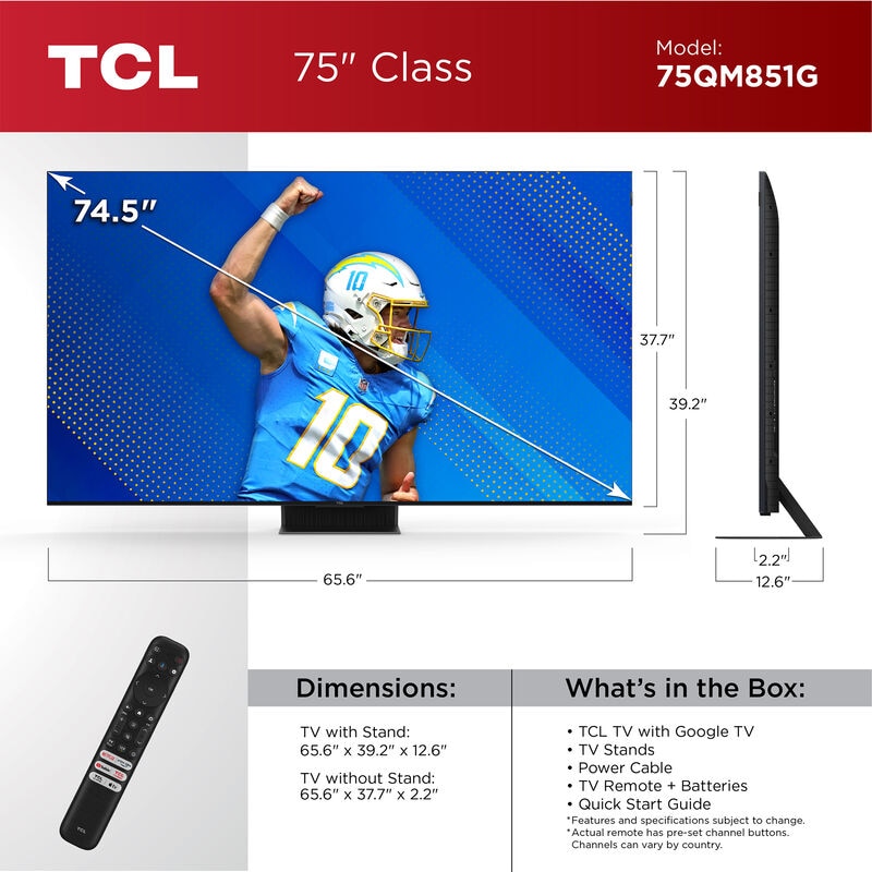 TCL - 75" Class Q-Series QLED Mini-LED 4K UHD Smart Google TV, , hires