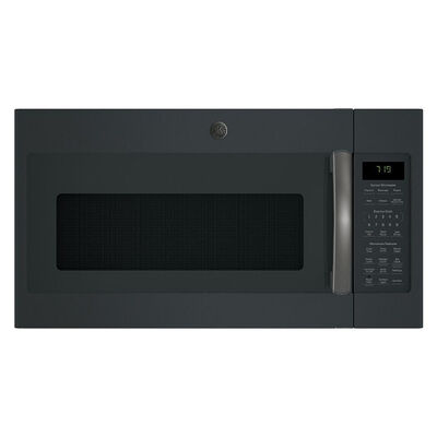 GE 30" 1.9 Cu. Ft. Over-the-Range Microwave with 10 Power Levels, 400 CFM & Sensor Cooking Controls - Black Slate | JVM7195FLDS