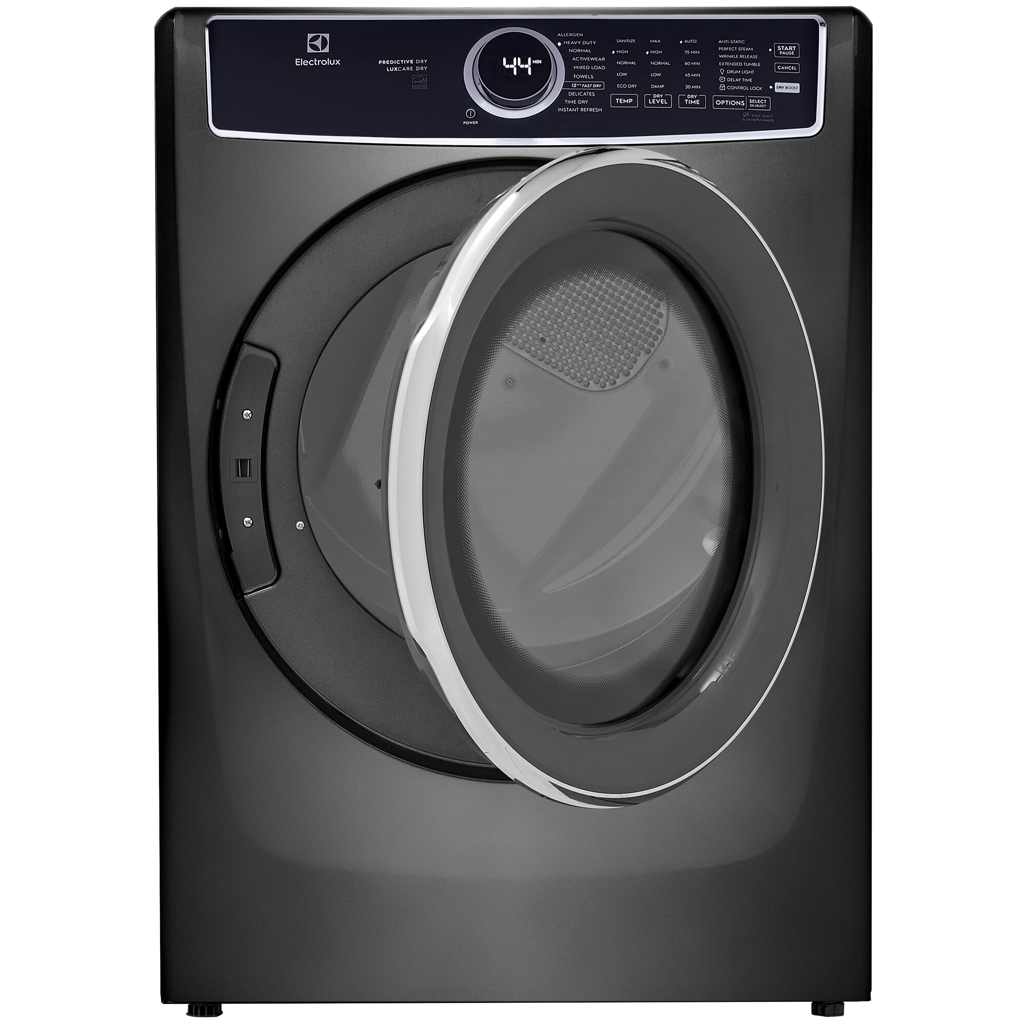Electrolux 500 Series 27 in. 8.0 cu. ft. Stackable Electric Dryer with  Predictive Dry, Instant Refresh, Perfect Steam & Sanitize Cycle - Titanium