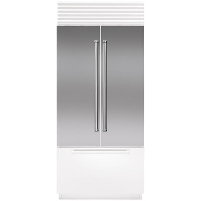 Sub-Zero French Door Stainless Steel Flush Inset Door Panel with Pro Handle | 9038369
