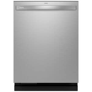 GE Profile 24 in. Top Control Smart Dishwasher with 42 dBA Sound Level, Microban Antimicrobial Technology & Deep Clean Washing 3rd Rack - Fingerprint Resistant Stainless, , hires