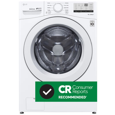 LG 27 in. 4.5 cu. ft. Stackable Front Load Washer - White | WM3400CW