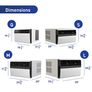 Friedrich Kuhl Series 13,800 BTU 115V Smart Window/Wall Air Conditioner with 4 Fan Speeds & Remote Control - White, , hires