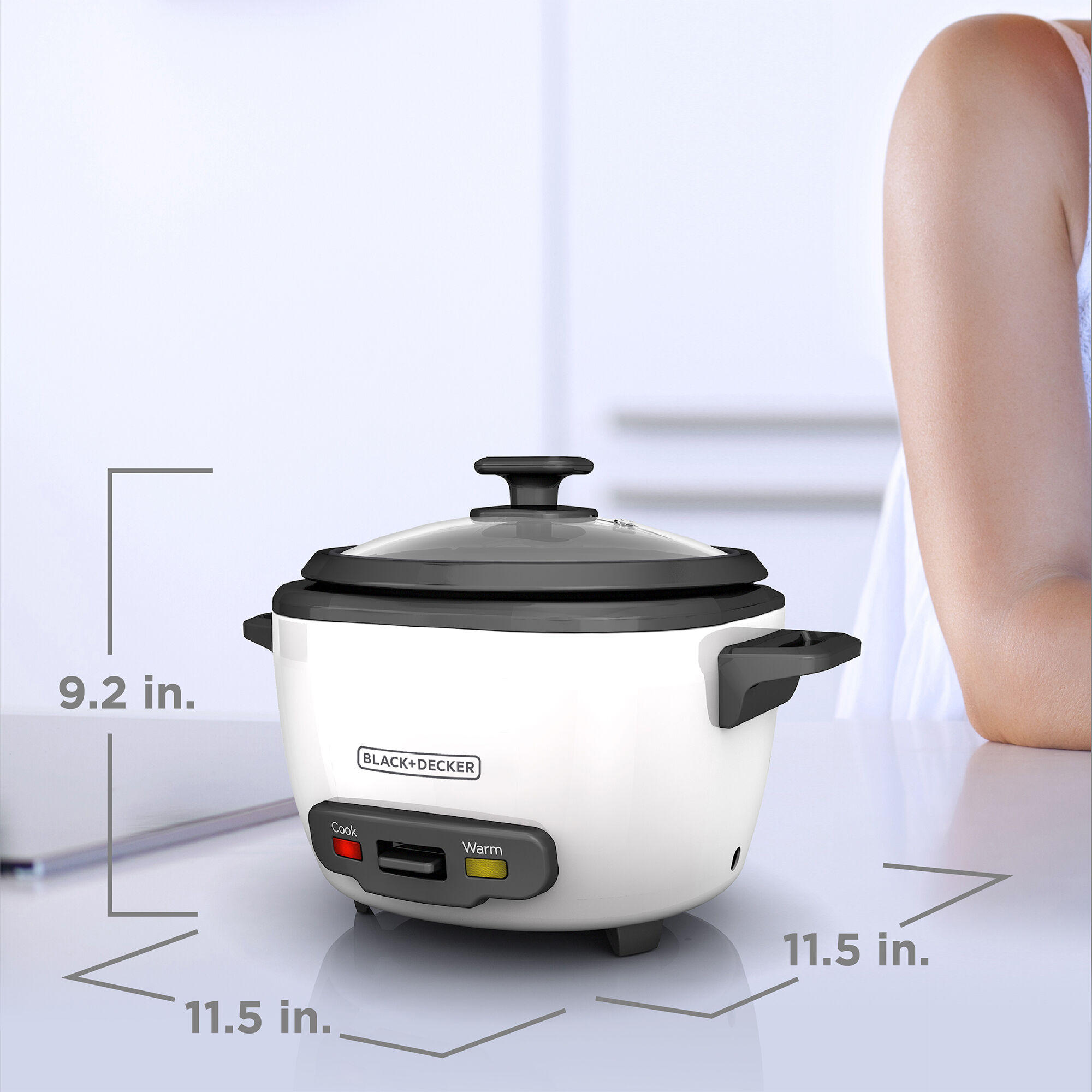 Black Decker 16 Cup Rice Cooker White P.C. Richard Son