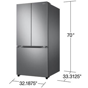 Samsung 33 in. 24.5 cu. ft. Smart French Door Refrigerator - Stainless Steel, , hires