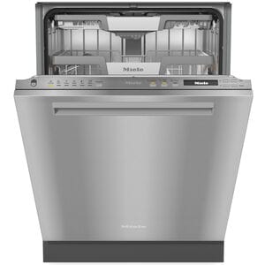 Miele 24 in. Top Control Smart Dishwasher with 42 dBA Sound Level, 3rd Rack & Pocket Handle - Stainless Steel, , hires