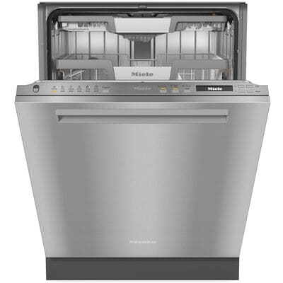 Miele 24 in. Top Control Smart Dishwasher with 42 dBA Sound Level, 3rd Rack & Pocket Handle - Stainless Steel | G7186SCVISFP