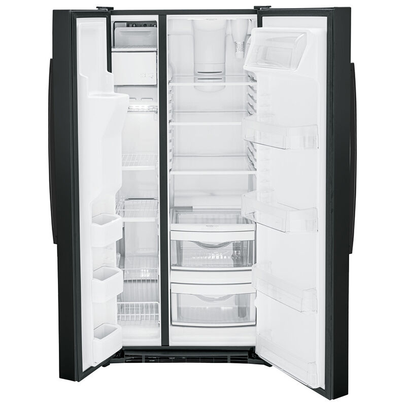 GE 33 in. 23.0 cu. ft. Side-by-Side Refrigerator with External Ice ...