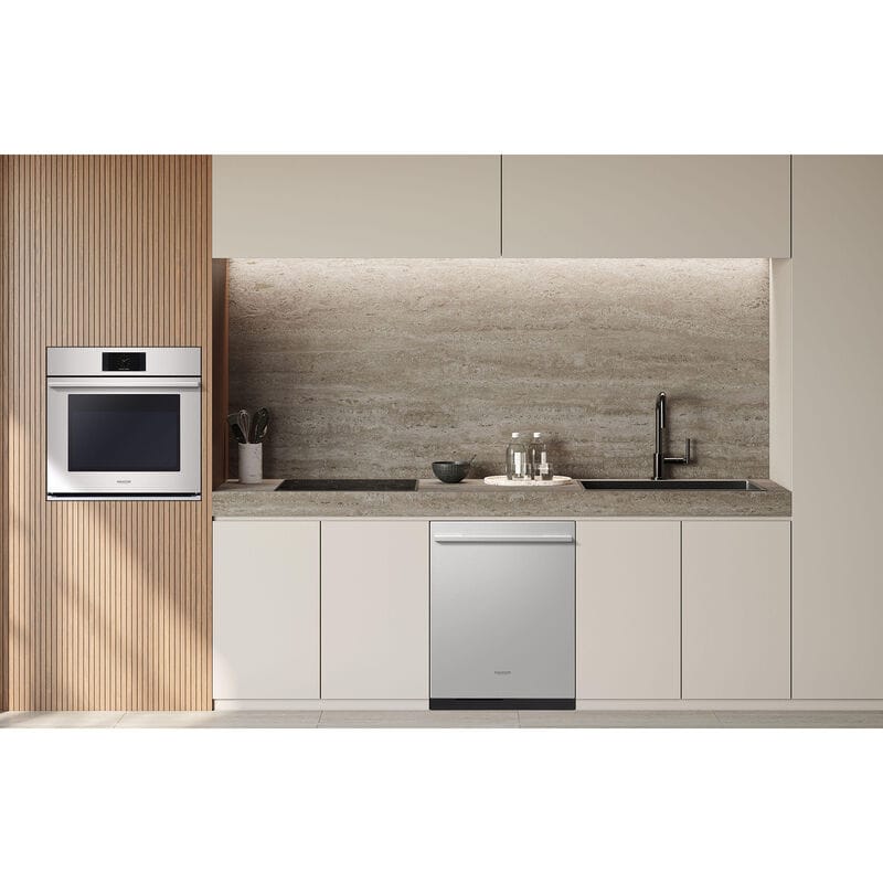 Signature Kitchen Suite 24 in. Top Control Smart Dishwasher with 40 dBA Sound Level, 3rd Rack & Powersteam Technology - Satin Stainless Steel, , hires