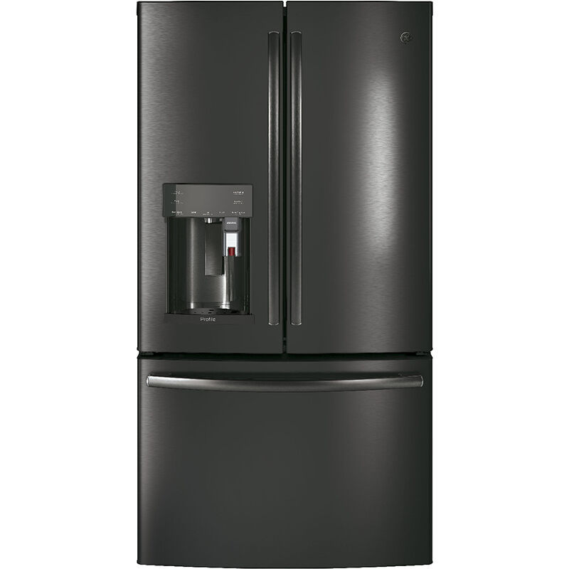 Ge Profile 36 277 Cu Ft French Door Refrigerator Black Stainless