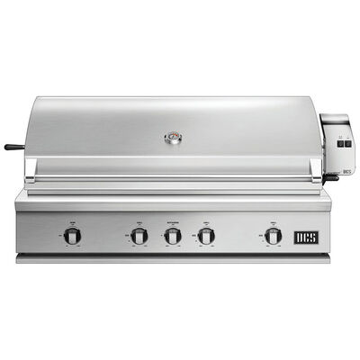 DCS Series 7 48 in. 4-Burner Built-In/Freestanding Liquid Propane Gas Grill with Rotisserie, Sear Burner & Smoke Box - Stainless Steel | BH148RIL