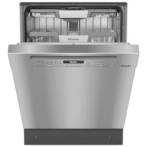 Miele 24 in. Front Control Smart Dishwasher with 42 dBA Sound Level, 3rd Rack & Pocket Handle - Clean Touch Steel, , hires