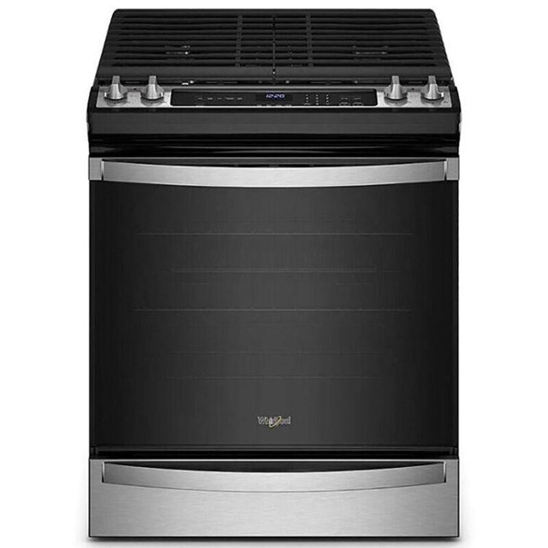 Whirlpool 30 in. 5.8 cu. ft. Air Fry Convection Oven Slide-In Gas Range  with 5 Sealed Burners - Stainless Steel