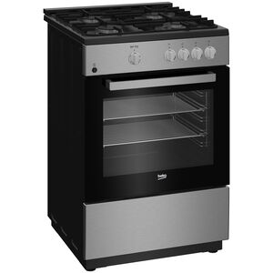 with 2.5 P.C. Range Stainless Richard in. Oven Beko Burners Freestanding cu. | Gas ft. & 24 Son 4 Steel Sealed -