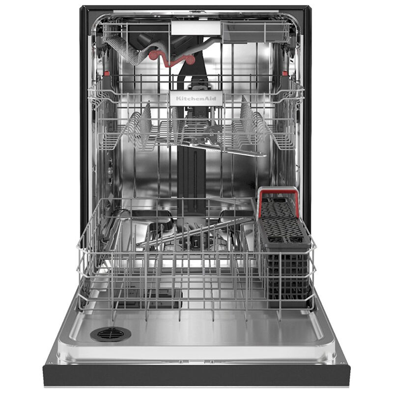 KitchenAid 24 in. Built-In Dishwasher with Top Control, 44 dBA Sound Level,  16 Place Settings, 5 Wash Cycles & Sanitize Cycle - Stainless Steel with 
