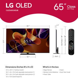 LG - 65" Class G4 Series OLED evo 4K UHD Smart webOS TV, , hires