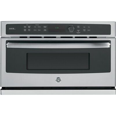 GE Profile Series 30" 1.7 Cu. Ft. Electric Wall Oven with True European Convection - Stainless Steel | PSB9120SFSS