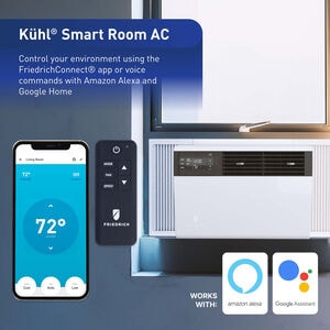 Friedrich Kuhl Series 20,000 BTU 230V Smart Window/Wall Air Conditioner with 4 Fan Speeds & Remote Control - White, , hires