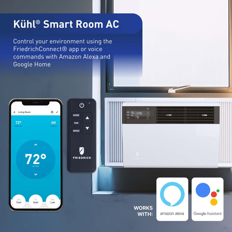 Friedrich Kuhl Series 20,000 BTU 230V Smart Window/Wall Air Conditioner with 4 Fan Speeds & Remote Control - White, , hires